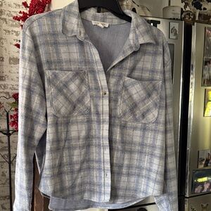 Beachlunchlounge Light Blue Plaid Shirt
